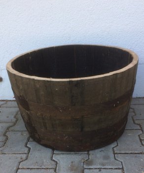 Holzfass 90 Liter, gebrauchtes Whiskyfass 1/2 Schnitt